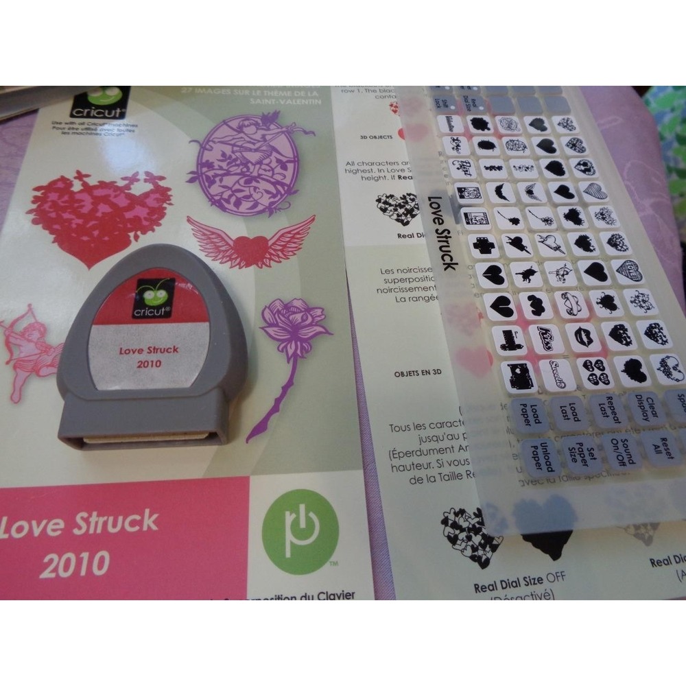 Cricut Die Cut Cartridge LOVE STRUCK 2010 Scrapbooking
